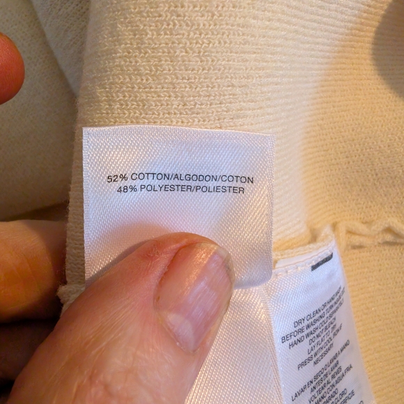 Anne Klein Cream Sweater with Black and Pink Accents, L, XL, EUC, Classic Luxury - Picture 7 of 8